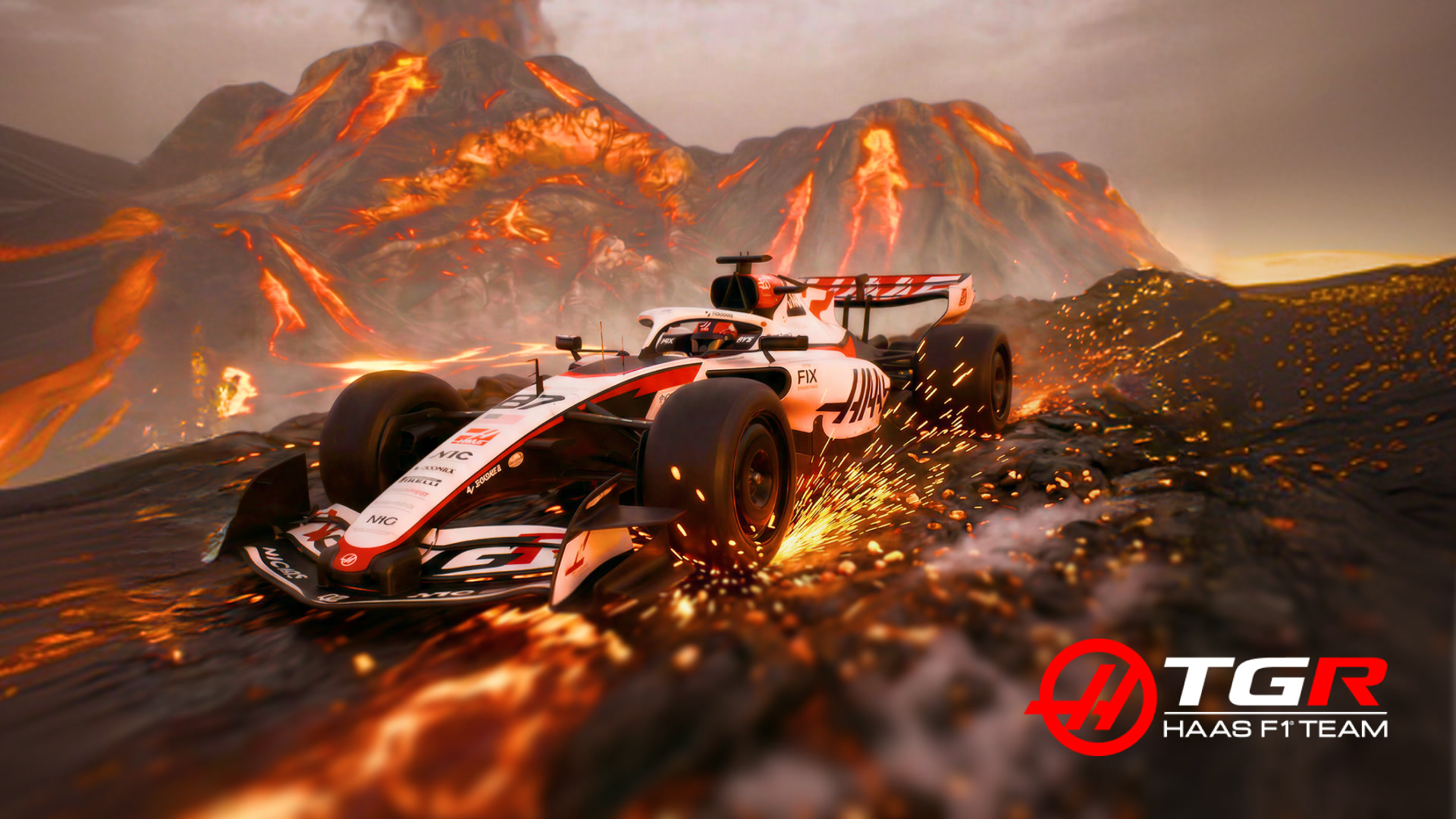Haas F1 Team × Godzilla, A 3D mobile race game through the lava