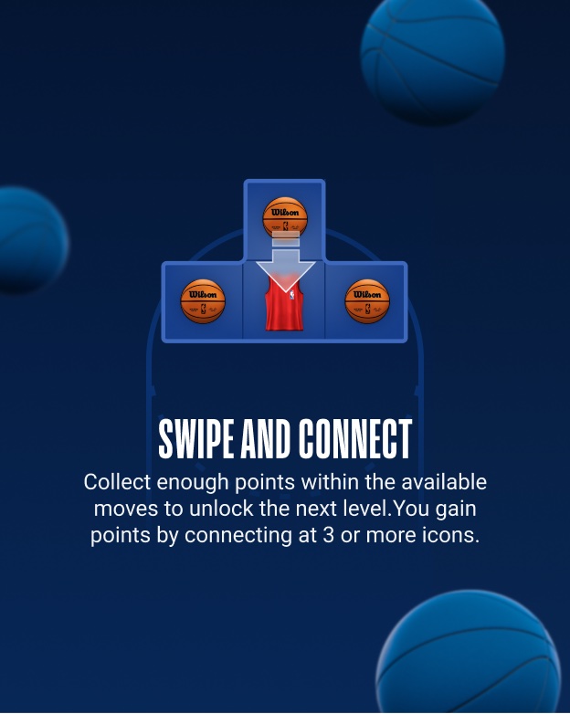 Swipe and connect: link three or more icons to score points and clear the level