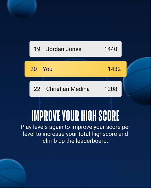 Improve your high score: replay levels to climb the NBA Blast leaderboard