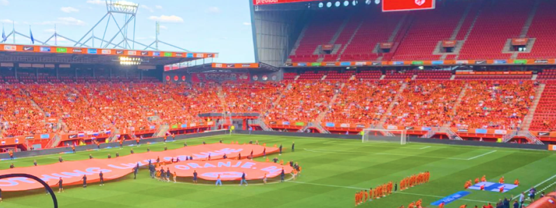 An orange-packed stadium on a KNVB matchday